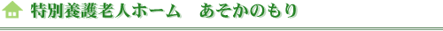 特別養護老人ホーム　あそかのもり